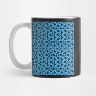 Eyecatching Blue and Black Design with a Fun Pattern Mug